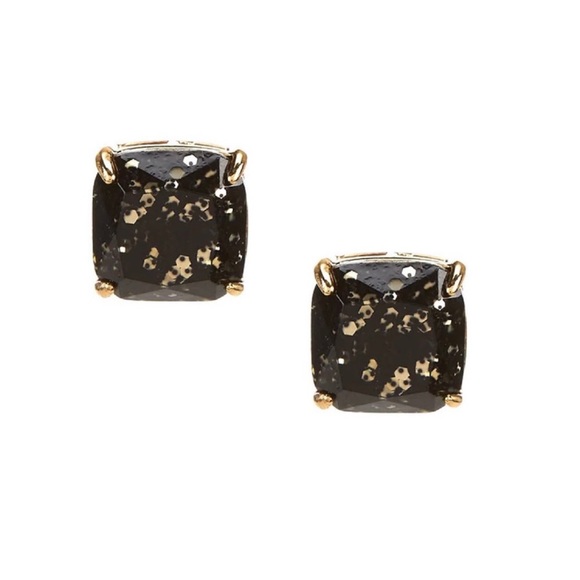 NWT kate spade ♠️ Black Gold Glitter
Squared Away Earrings - Picture 5 of 9